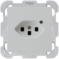 Presa INC Hager kallysto 1×T23 illuminato B grigio chiaro