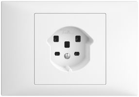 EB-Steckdose EDIZIOdue T25 16A weiss, Schraubklemmen