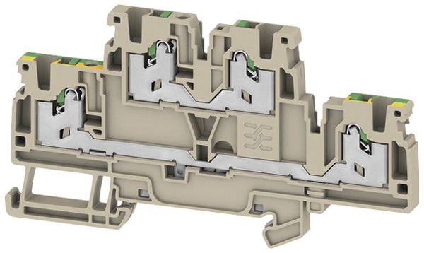 Morsetto passaggio componib.S2T 2.5 FT-PE 2.5mm² 24A 800V SNAP IN 2×2 DIN35 be