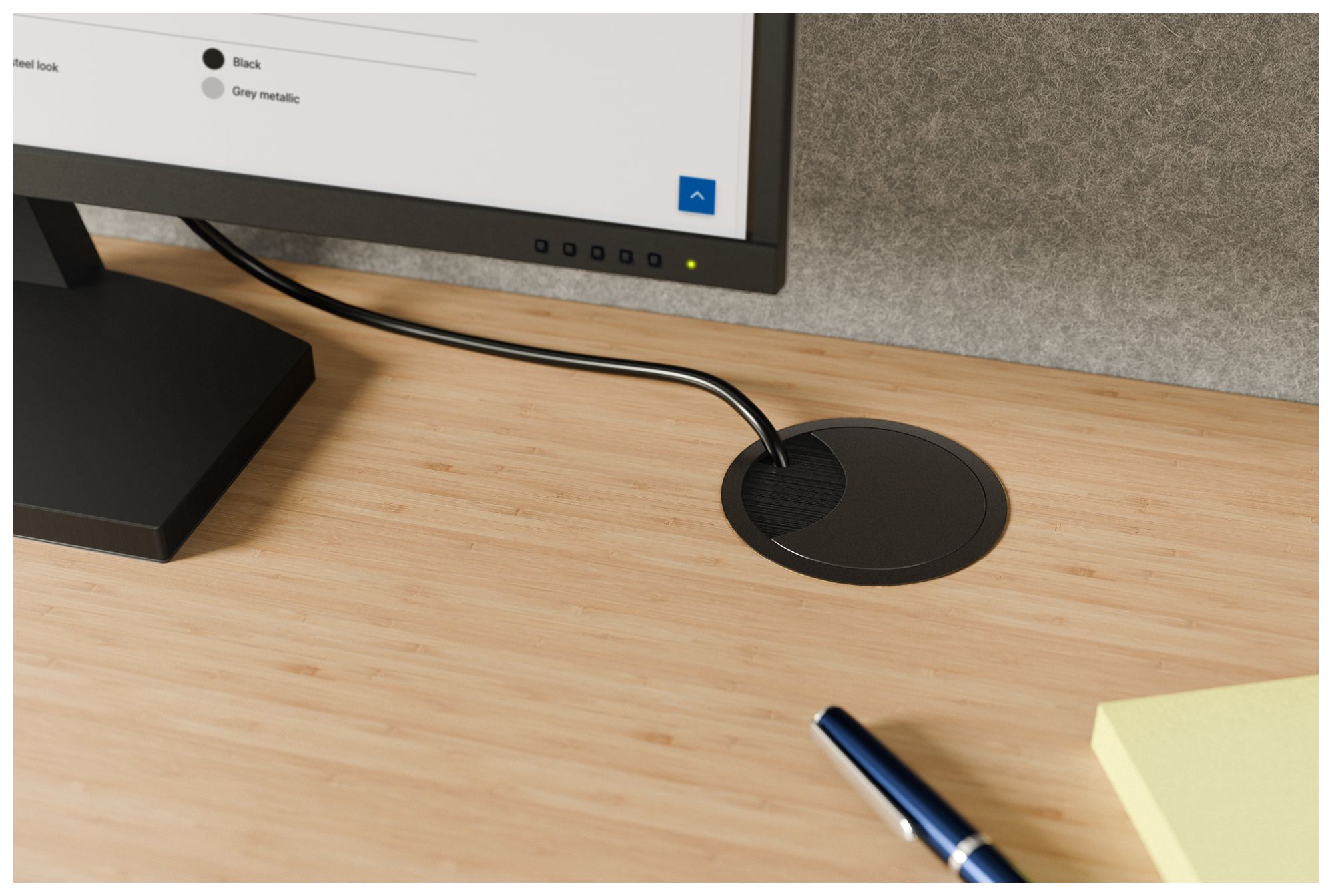 Kabelauslass BACHMANN LOOP ROUND Ø80mm Zamak schwarz