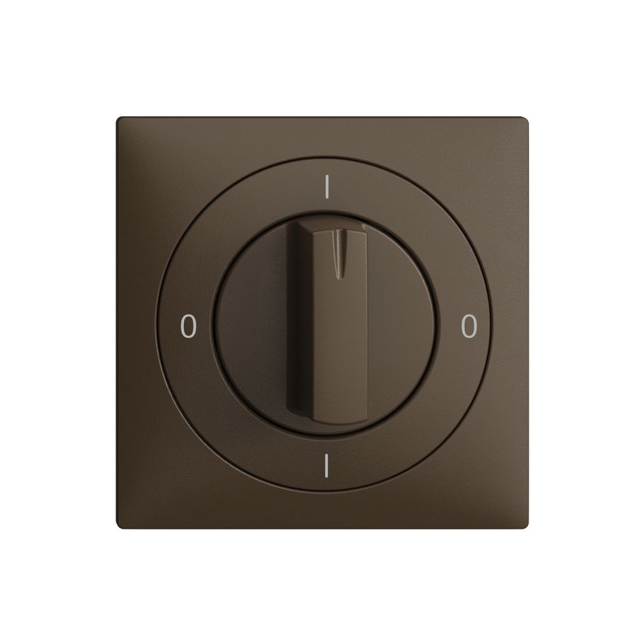 Frontset EDIZIOdue 0-1-0-1 coffee 60×60mm für Drehschalter