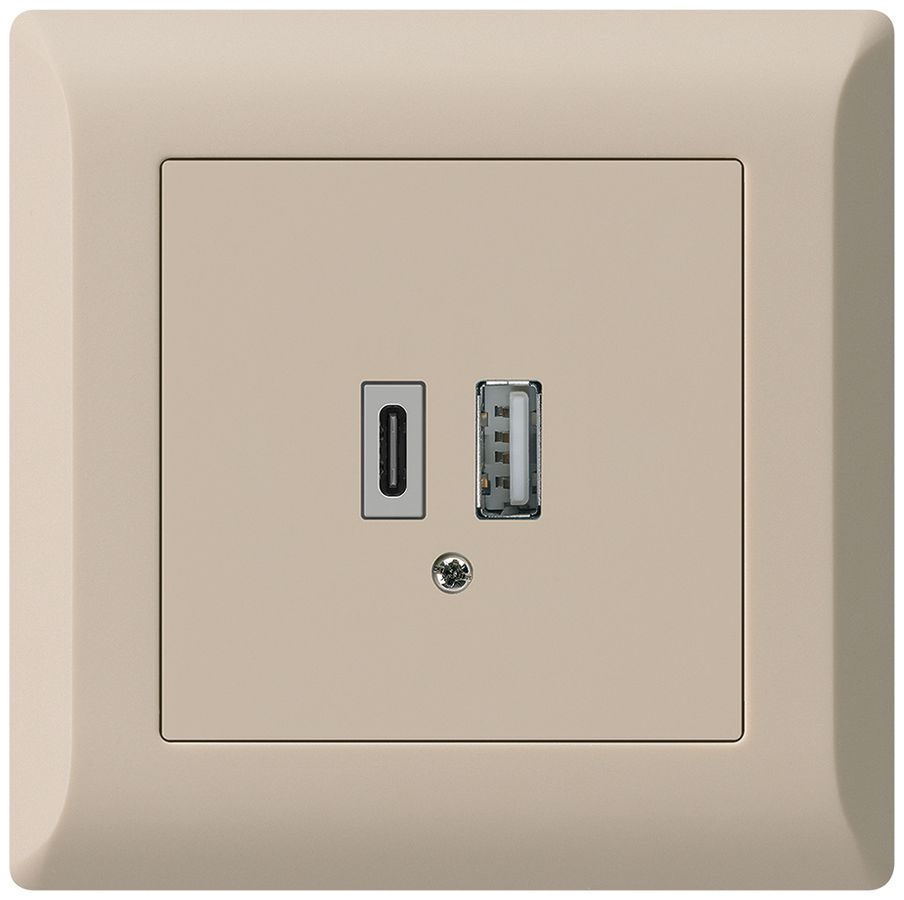 Prise de charge USB ENC kallysto.line 18W PD 1×type A 1×type C beige
