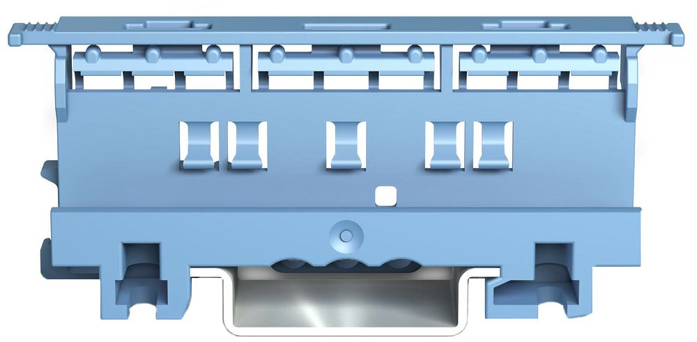 Befestigungsadapter WAGO COMPACT 221, 4mm², auf TH-35, 17.5mm, blau