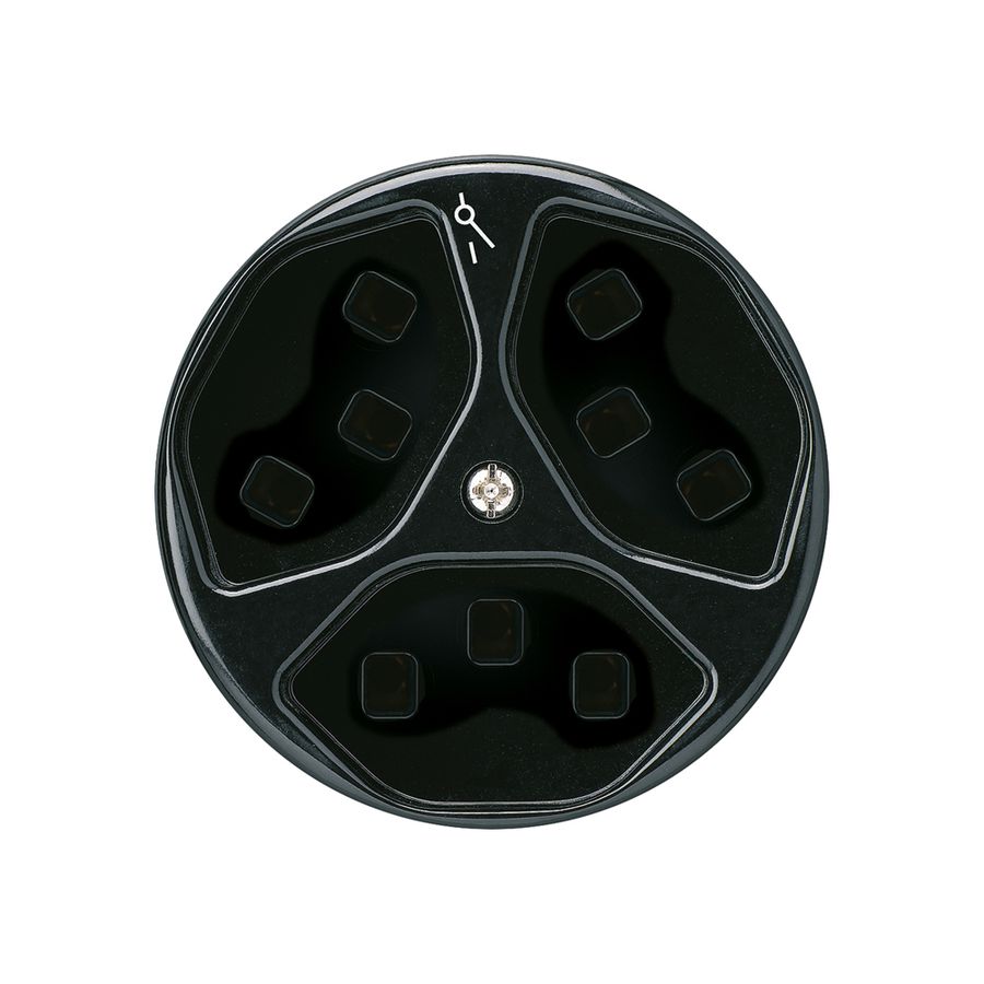 Steckdose Hager basico 3×Typ 23 1×S A schwarz