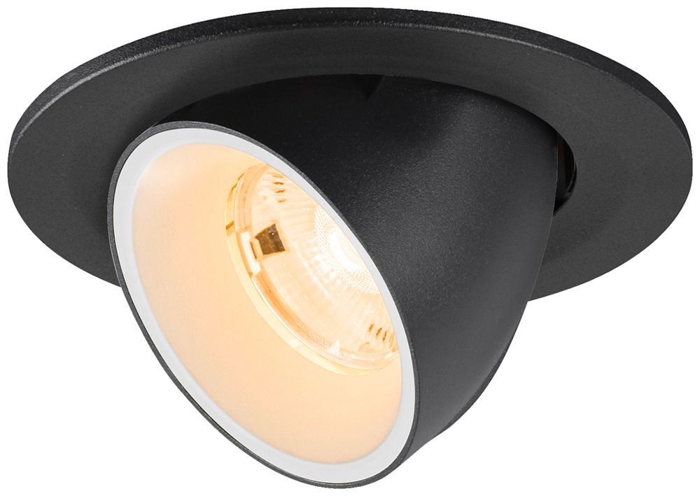 Downlight LED SLV NUMINOS GIMBLE S 6.7W 1000lm 2700K NB DALI Ø100×70 noir/blanc