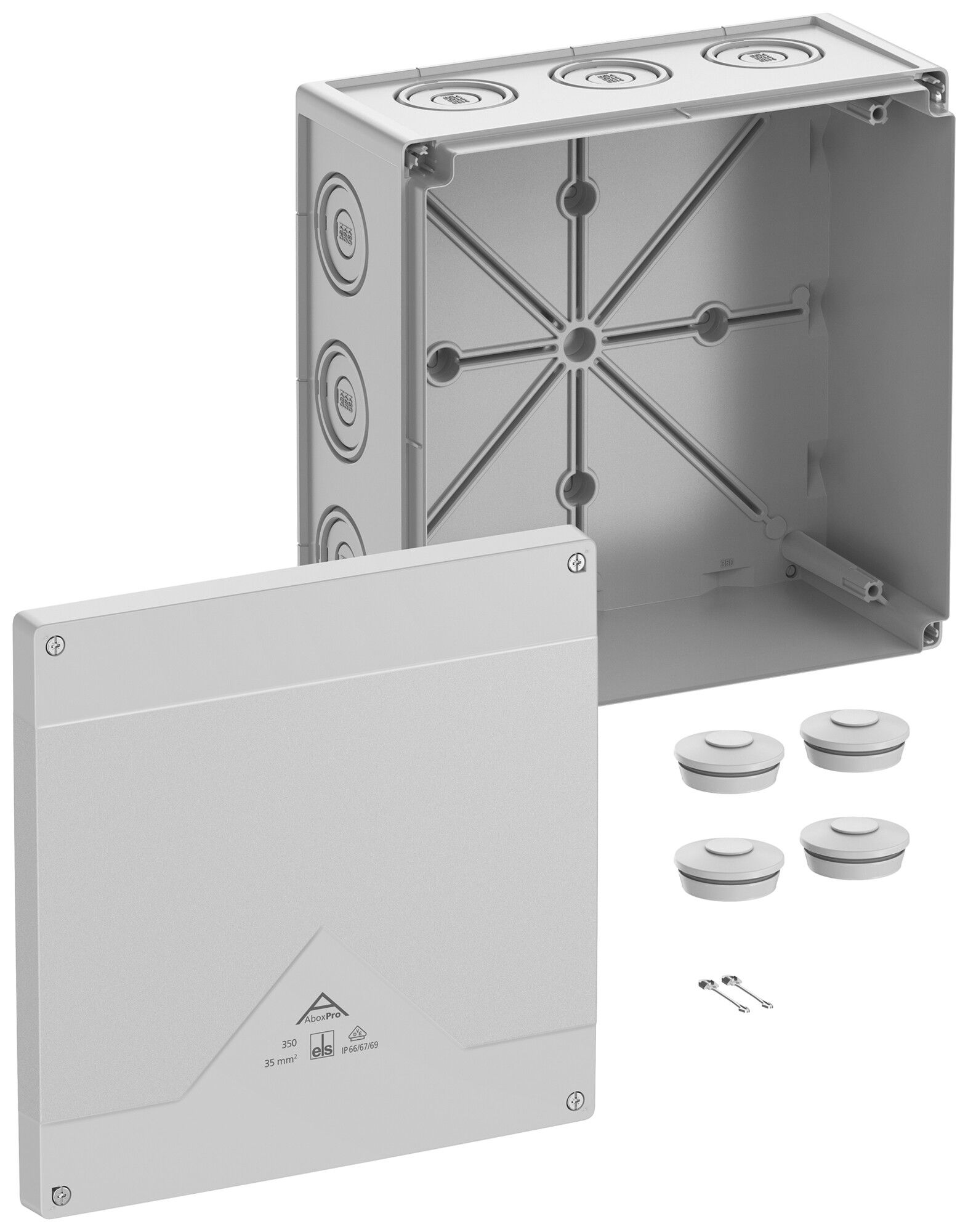 Boîte de dérivation AP Spelsberg Abox Pro 350-L 252×252×120mm IP69 gr