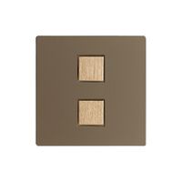 Kit di copertura EDIZIOdue elegance per tasto doppio hazel