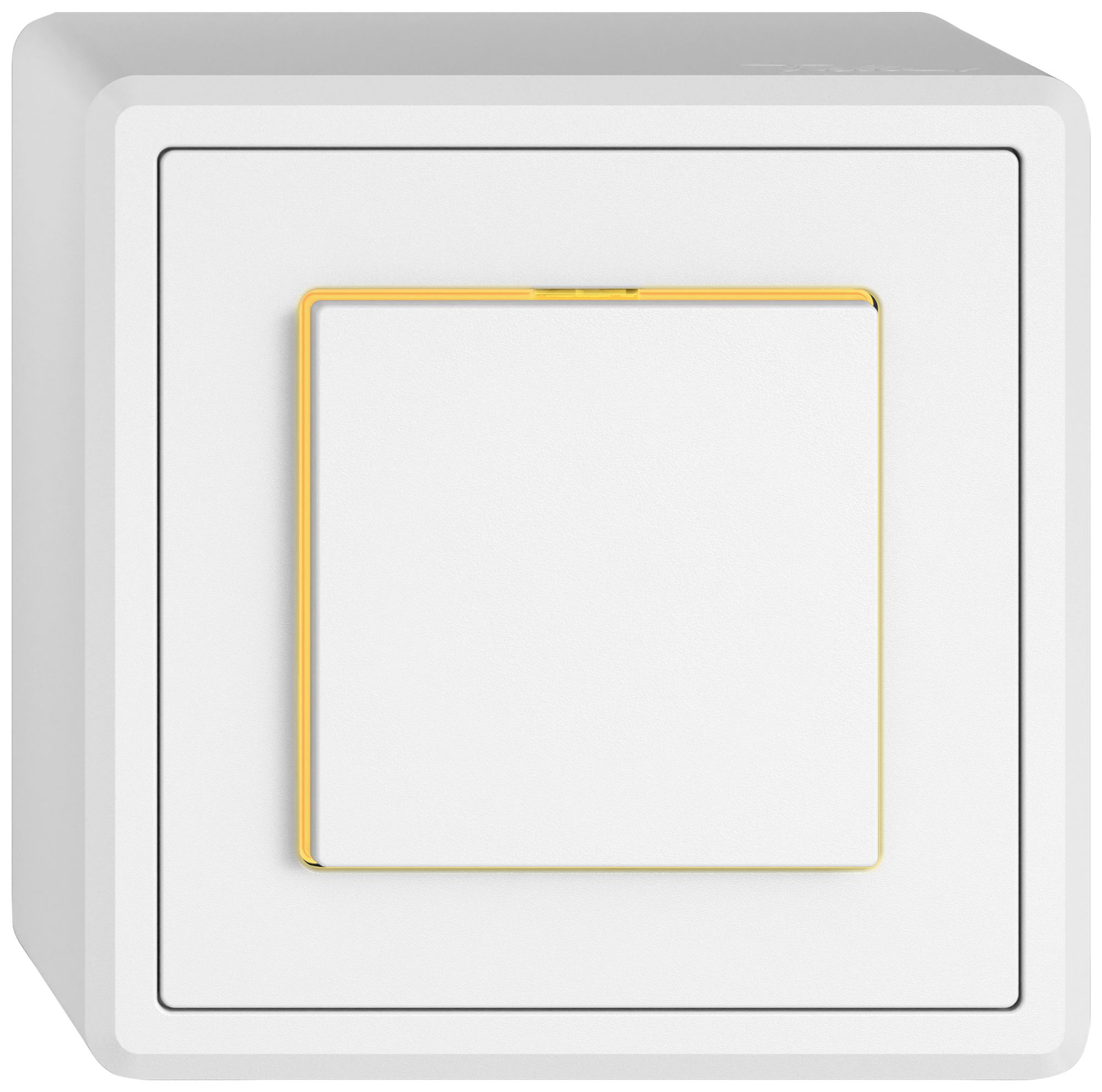 AP-Leuchtdruckschalter EDIZIO.liv SNAPFIX® 3/1L Seitenlinse LS gelb ws