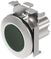 EB-Druckschalter EAO45, R, grün beleuchtbar, Ring sandgr., flach