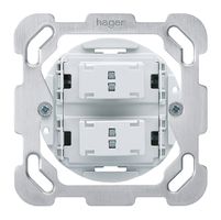 Einsatz Storenschalter Hager 6A mit 2 Funktionstasten Steckklemme