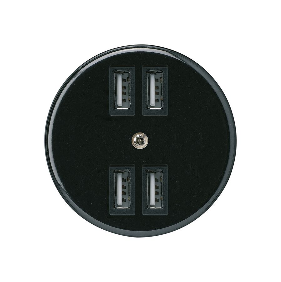 Prise 4×USB basico A 2400mA noir