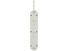 Prise multiple Re:Life 10A avec interrupteur EN/HORS 4×T13 1.8m blanc