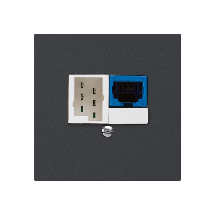 UP-Dose DSL kallysto 1×RJ45/1×T+T schwarz