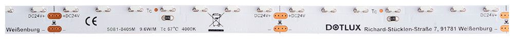 LED-Lichtband DOTLUX SIDEVIEW 24V 9.6W/m 790lm/m 4000K 5m