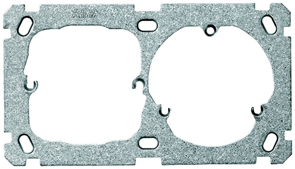 Befestigungsplatte ABB 1×2 52mm+Steckdose