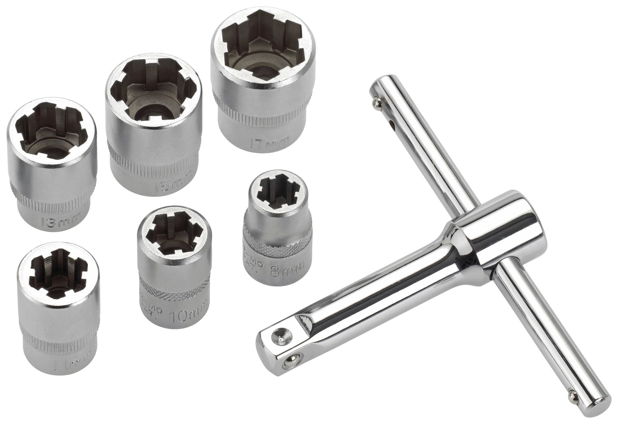 Jeu de clés à canon CIMCO 7 pièces 3/8“ SW 8//10/11/13/15/17mm