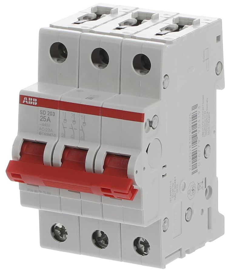 REG-Lasttrennschalter ABB pro M compact SD203/25 25A 3P 440V 3TE