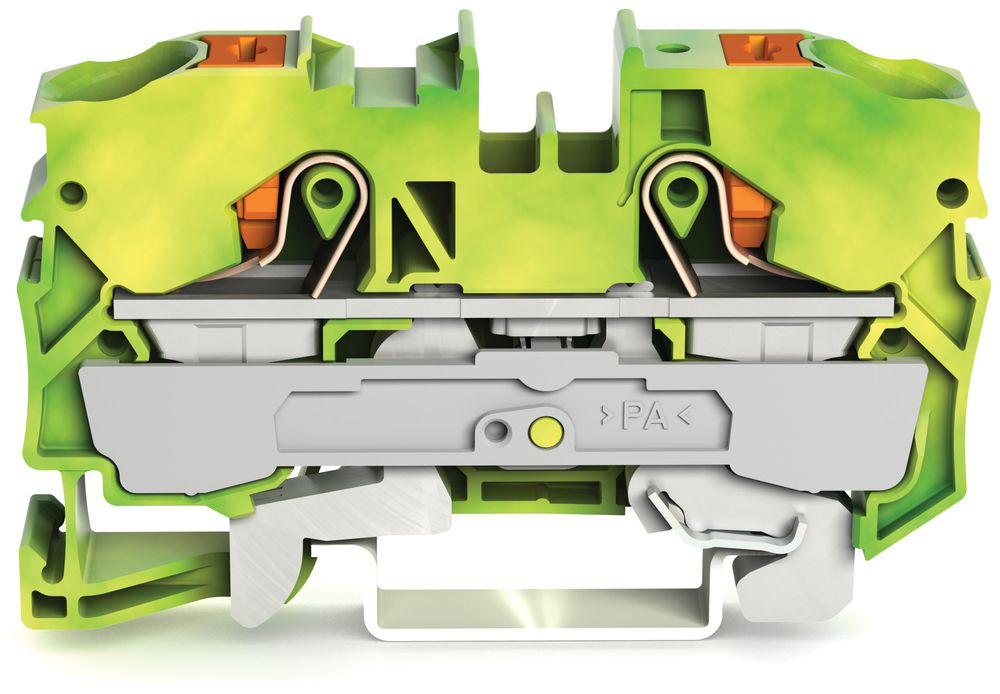 Borne de protection WAGO TOPJOB-S 10mm² 2L vert/jaune série 2210