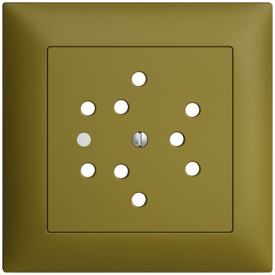 UP-Frontset EDIZIOdue olive 88×88mm 3×T12 mit Linse