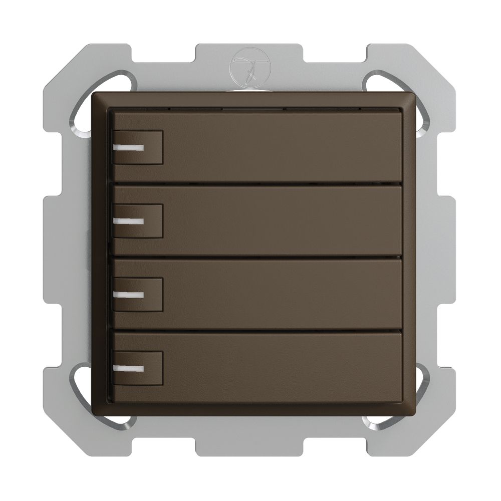 UP-KNX-Taster RGB EDUE, 250mW, m.RGB-LED, 4×Taste, 1×Tastenb., cof