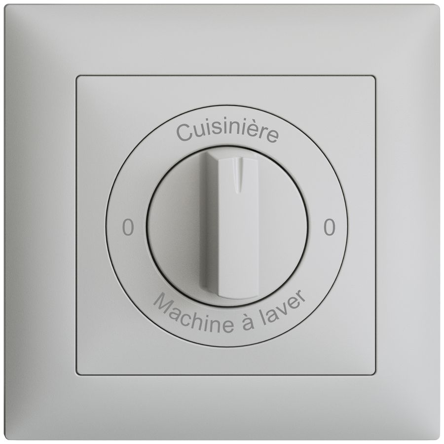 Frontset 0-Cuisinière-0-Machin à laver EDIZIOdue 88×88mm hellgrau