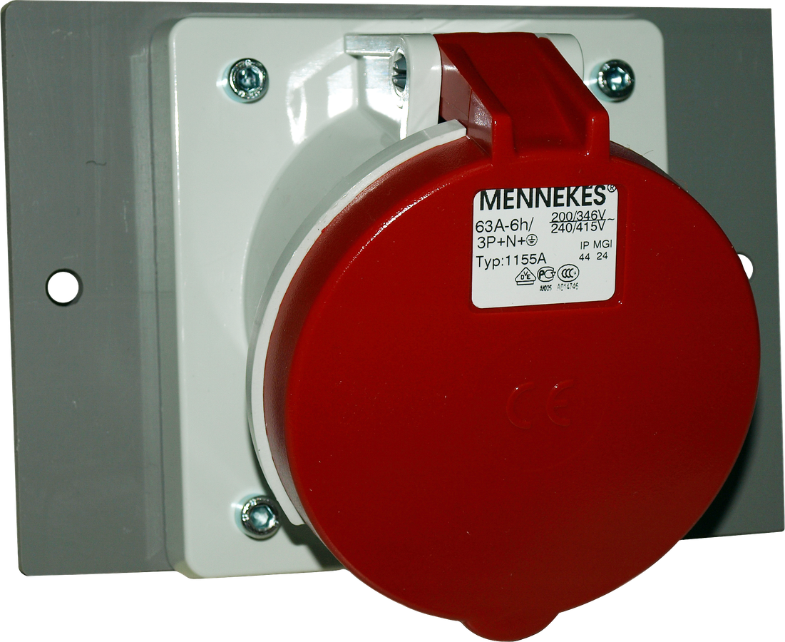 Presa CEE Mennekes 6h obliquo