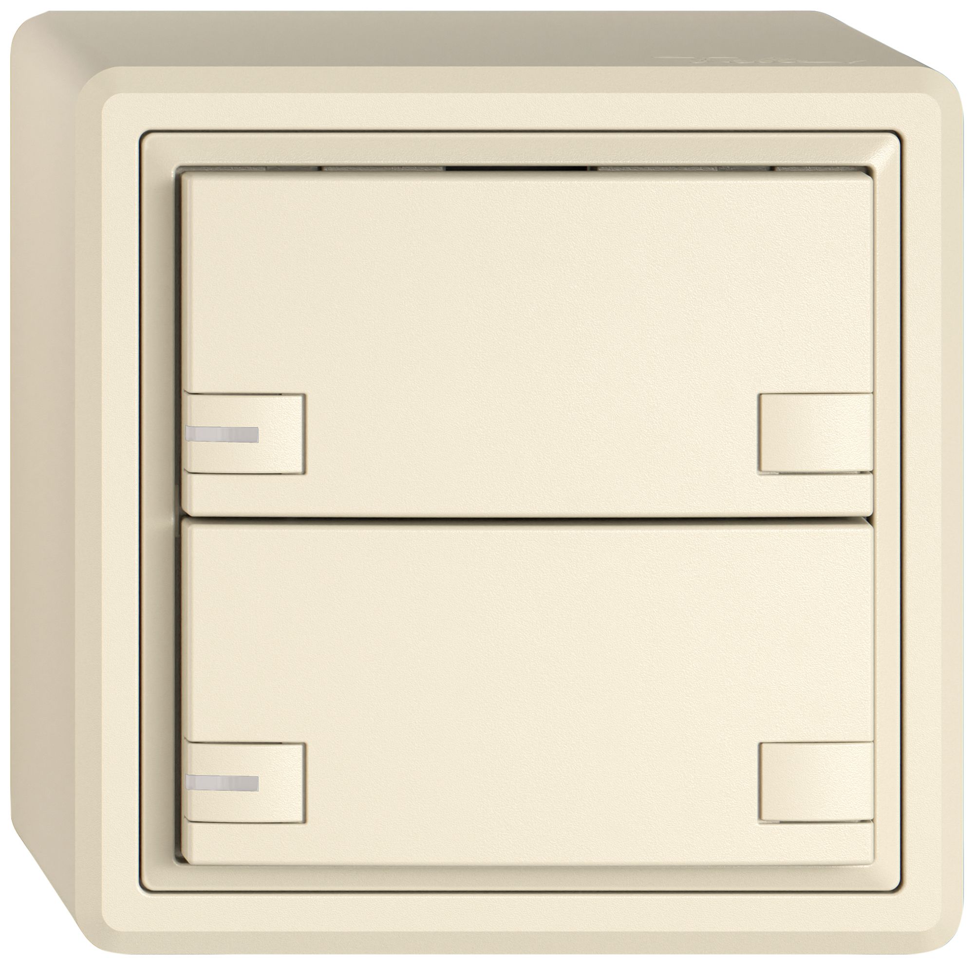 AP-Universaltaster EDIZIO.liv UNI SNAPFIX® m.LED RGB 2× 2-Tbed.cr