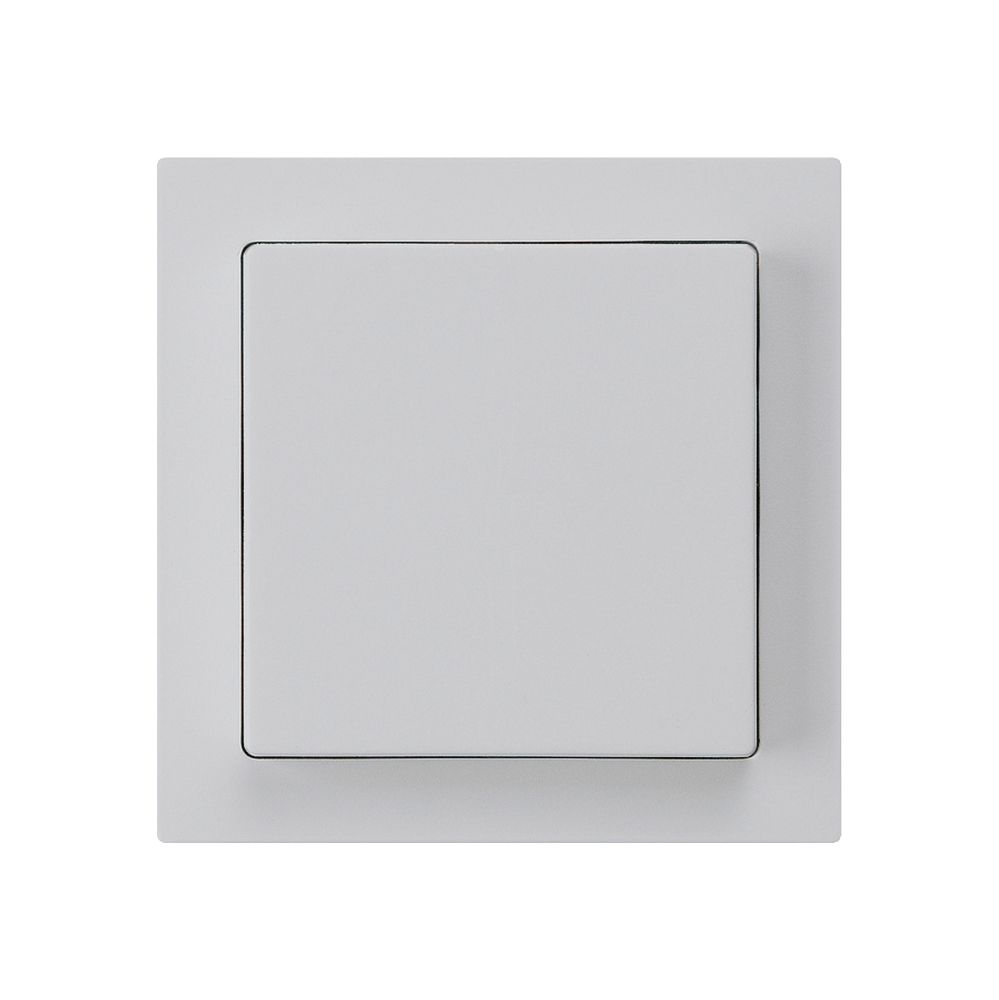 Frontset kallysto 60×60mm hellgrau für Druckdimmer/Babyswitch