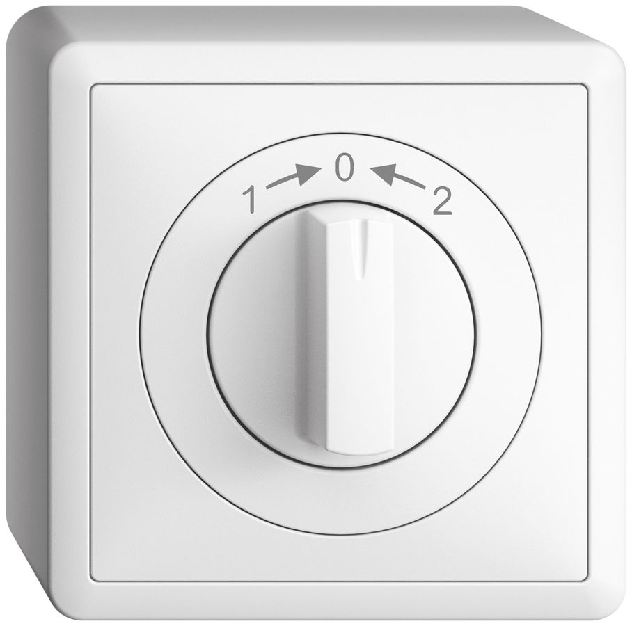 Contact pivotant AP 1->0<-2 EDIZIOdue blanc, avec manette