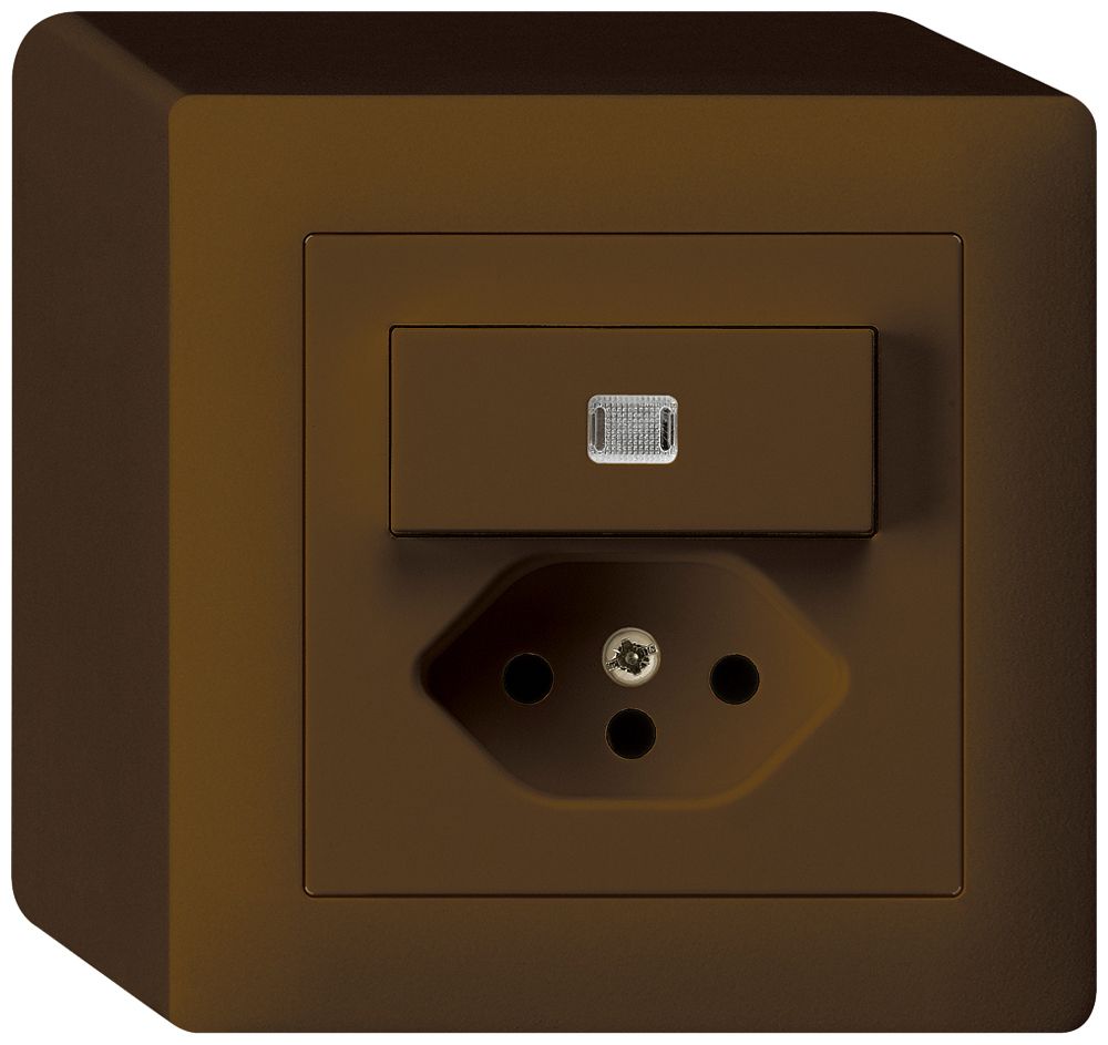 Combinazione luminosa AP 3/1P+T13 marrone kallysto