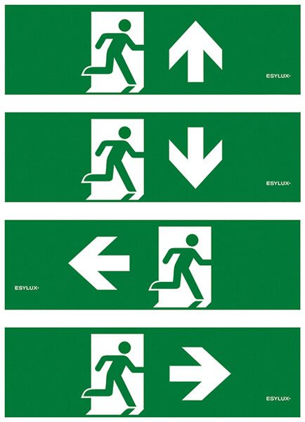 Set di pittogrammi ESYLUX SLX FLAT 24 d/s/b/a