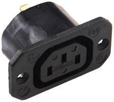 EB-Apparatesteckdose Typ C13 (F) ELBRO 10A 230VAC max.70°C 4.8mm schwarz IP20