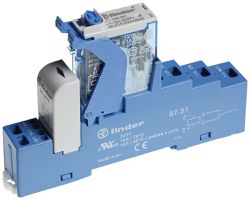 REG-Koppelrelais Finder 4C.P1, 1W 16A AgNi, 12VDC, Push-In-Klemmen