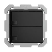 UP-Universaltaster 2×1T Schraubklemme EDIZIOdue schwarz, ohne LED