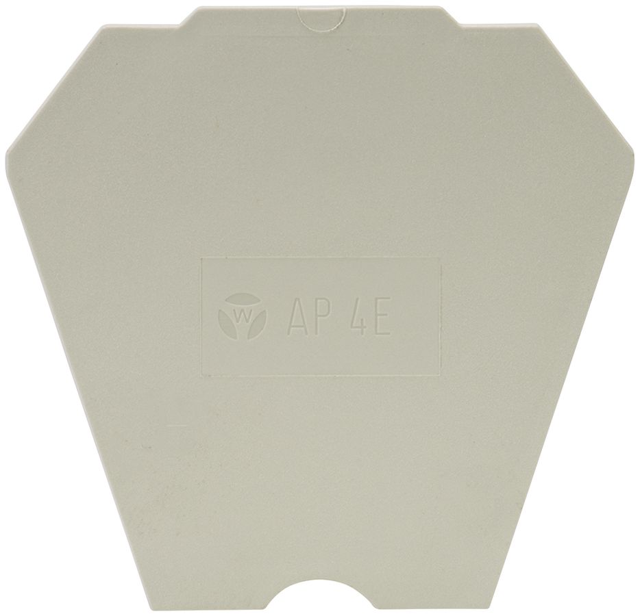 Paroi de fermeture Wieland 4mm² gris pour borne 2 étages