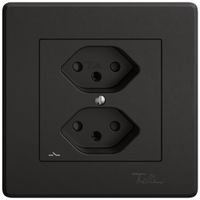 Prise ENC EDIZIO.liv SNAPFIX® 2×T13 1×S avec shutter no