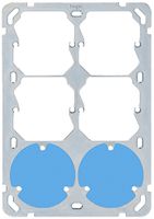 Befestigungsplatte Hager Gr.3×2 4×52 + 2×3P 137×197 mm alu