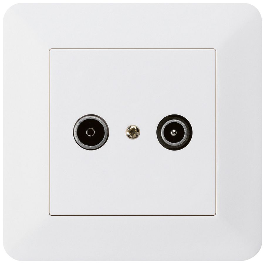 Prise de passage ENC kallysto.trend R/TV 19dB blanc