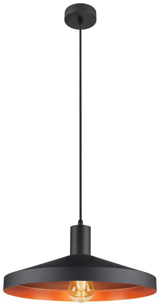 Lampada sospesa SLV LALU TETRA E27 1×7.5W REG Ø360×160mm nero