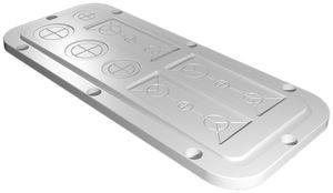 Flanschplatte Rittal AX, metrische Vorprägung, 339×149mm, Kunststoff