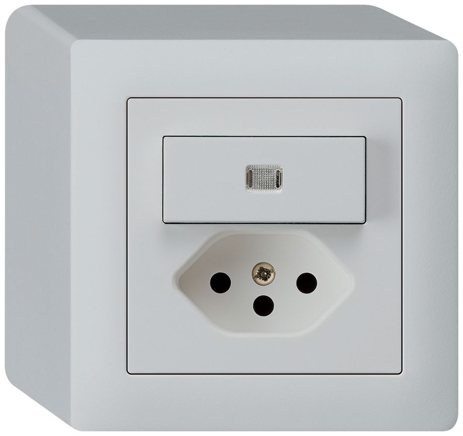 Combinazione luminosa AP 3/1P+T13 grigio chiaro kallysto