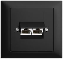 EB-Dose 2×RJ45/s 4P getr. EDIZIOdue schwarz ITplus