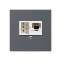 UP-Dose kallysto 1×RJ45u+1×TT83 anthrazit