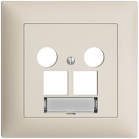 UP-Abdeckset Edue FMI, f.EASYNET-Multimediadose 5…2000MHz, f.2×RJ45 S-One, cr