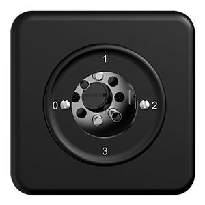 Interruttore rot.INC STANDARDdue 5/2L nero, per serrat.s.cilind