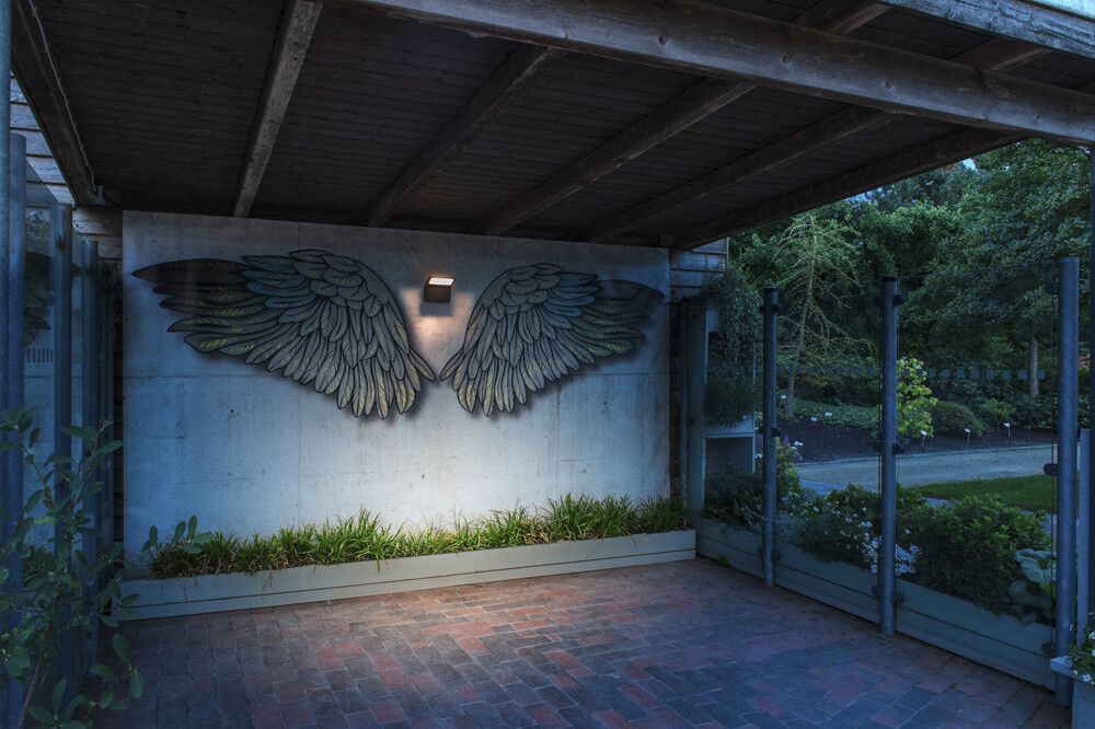 LED-Wandleuchte SLV ORDI 10W 700lm 822 IP65 DIM 118×180×162mm schwarz