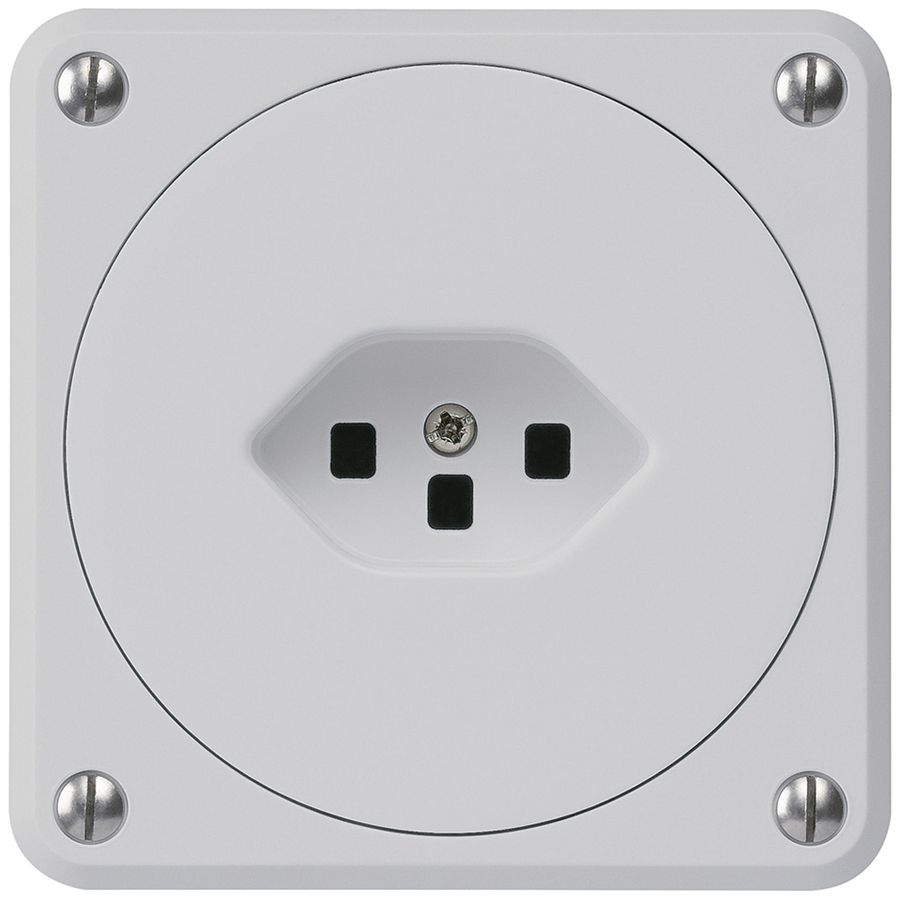 UP-Steckdose robusto Typ 23 grau ohne Klappdeckel für Kombination