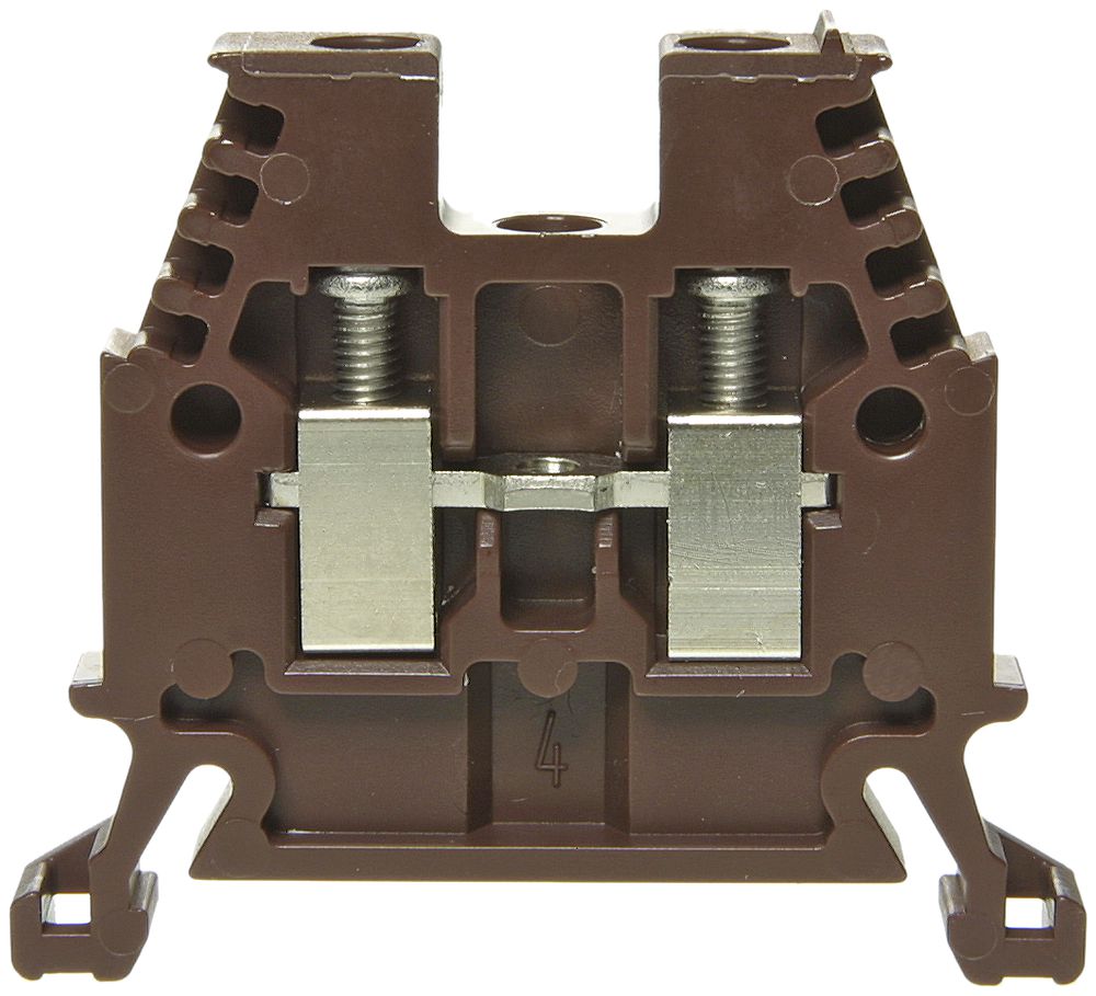 Morsetto di passaggio componibile Woertz 0.5…4mm² 32A 1000V vite 2×1 DIN 35mm ma