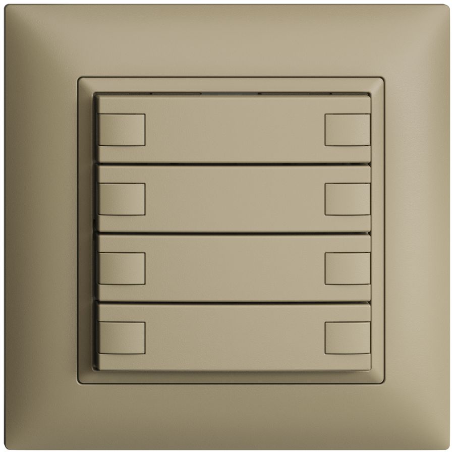 Poussoir ENC KNX 8× EDIZIOdue sand RGB sans LED