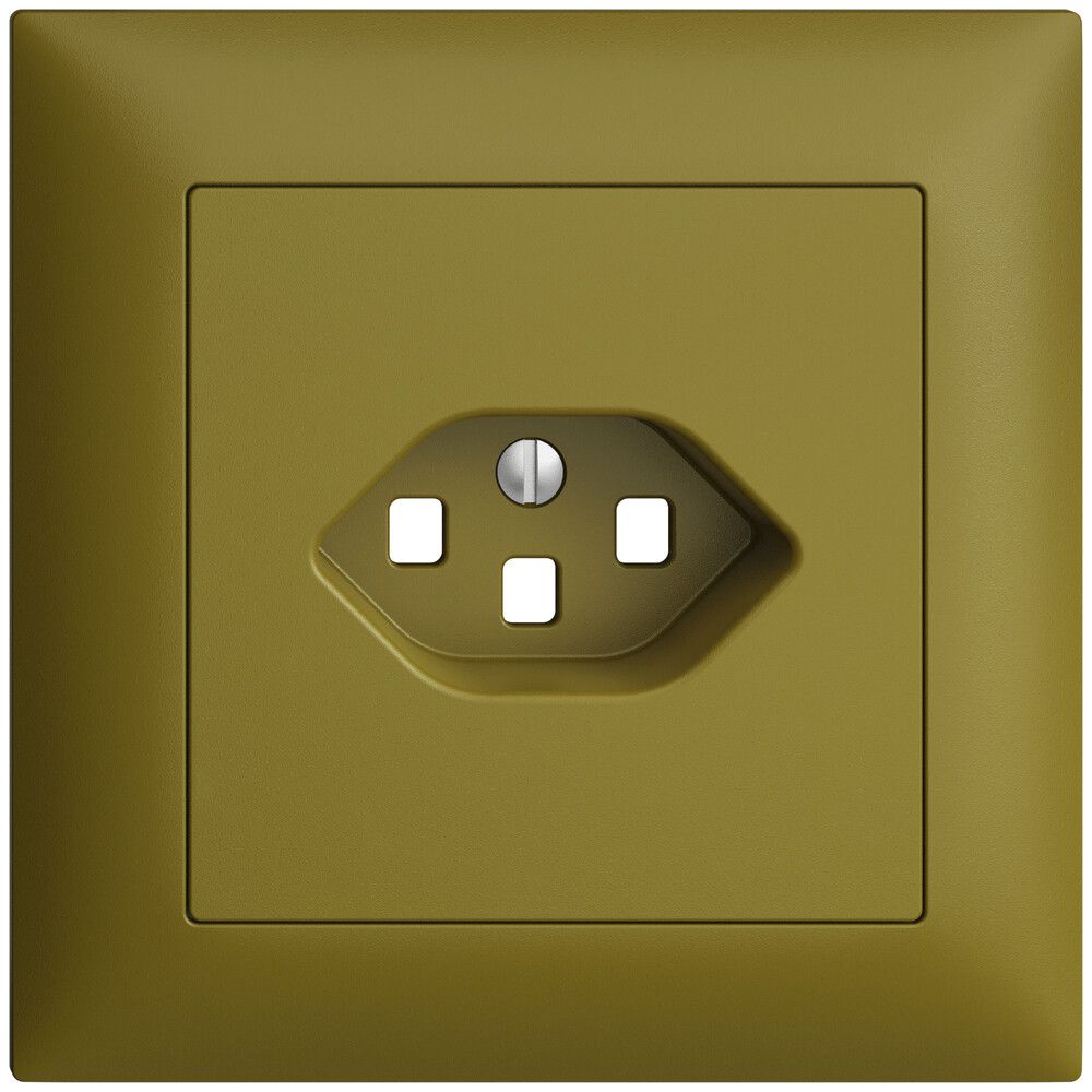 Kit frontal ENC EDIZIOdue olive 88×88mm 1×T23